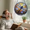 Colgante de Vidrio de Colores de Libélula Adorno de Vidrio para el Hogar Decoración de Ventana Atrapasoles para el Jardín