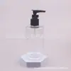 Botella Bomba para Loción 250ml, Botella Bomba de Hombro Plano, Botella para Limpiador Facial, Botella Bomba de Pico de Pato para Shampoo 250ml, Botella con Bomba de Clip
