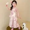Conjunto para Meninas 2026 Novo Verão Infantil Hanfu Estiloso Colete para Criança Pequena Novo Estilo Chinês Bebê Retrô Conjunto de Duas Peças