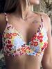 Traje de banho biquíni para mulheres; sexy floral ins moda separado renda pequena sustentação busto comércio exterior transfronteiriço moda praia.