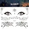Nuevo Halloween Pegatina Facial Tatuaje Pegatina Horror Telaraña Cicatriz Pegatina Tatuaje Maquillaje de Fiesta Pegatina Facial Venta al por Mayor