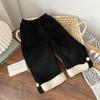 Pantalones de forro polar para niña, Nuevo estilo Otoño e Invierno 2025, Ropa de invierno para bebé niña, Pantalones de chándal con forro de polar para niños, Engrosados para invierno, Modernos