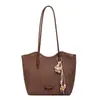 Bolsa de Mão Vintage Feminina Transfronteiriça, Nova Bolsa de Ombro Estilosa e Simples para Mulheres, Bolsa Tote para o Dia a Dia
