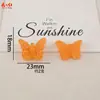 Nueva Serie de Mariposas Transparentes de Colores de Frutas Hecho a Mano DIY Pegamento de Crema Accesorios de Resina Accesorios para el Cabello Pinzas para el Cabello Colgantes