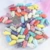 Pulsera de Cuentas Cerámicas de Pez Ojo que No se Desvanece Accesorios DIY Agujero Recto Doble Cara Pulsera de Cuentas Sueltas de Pez Pequeño Accesorios para Ropa