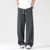 Nuevos Pantalones para Hombre 2026: Pantalones de Chándal Anchos con Cordón de Otoño, Pantalones Sueltos para Hombre, Pantalones Deportivos, Pantalones Largos Casuales, Pantalones de Pierna Recta