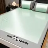 Lençol de Seda de Gelo Classe A 2606 Novo Conjunto de Três Peças para Dormitório de Verão Lençol Refrescante Fronha Lavável à Máquina Lavável em Água Tapete Refrescante