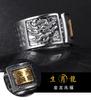 Anillo Retro Personalizado de Apertura Unisex del Nuevo Zodíaco Chino Sutra del Corazón Plata Tailandesa Anillo Año de Vida para Hombres y Mujeres