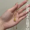 Collar con Colgante de Calabaza Doble Giratorio Inspirado en Celebridades para Mujer 2026 Nueva Cadena de Clavícula de Lujo Ligero de Gama Alta para Mujer
