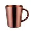 Taza de Acero Inoxidable Amazon 304 de Doble Capa Martillada Diamante con Asa, Acabado Recto Arenado, Taza Aislada para Cerveza y Café