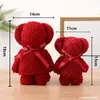 Toalha de Urso com Estampa Xadrez em Fleece de Coral Lembrancinha de Festa Xi Pu Casamento Aniversário Lembrancinha de Agradecimento Evento Pequeno Presente