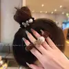 Anel de Intestino Pequeno com Laço de Diamante de Alta Qualidade, Elástico de Cabelo Bola da Moda e Versátil, Corda de Cabelo para Meninas, Faixa de Cabeça Elegante