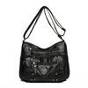 Bolso Texturizado Nuevo Bolso Cruzado Moda Multicapa Piel Suave Bolso para Señoras de Mediana Edad Mamá Bolso de Alta Gama Bolso para Mujer Bolso de Hombro