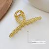 Pinza Metálica Coreana Grande para Cabello de la Parte Posterior de la Cabeza, Tocado para Mujer, Horquilla Coreana de Perlas y Diamantes, Elegante Pinza de Aleación con Forma de Tiburón