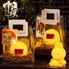Festival de Mediados de Otoño Linterna de Luna Empaquetada Bolsa de Materiales Hechos a Mano DIY para Niños Bolso de Hombro Lámpara de Luna Luminosa Luz Nocturna Regalo