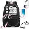 Nueva mochila escolar de anime para estudiantes, adolescentes y niñas, con temática de espías y juegos de rol.