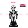 Globos de papel de aluminio de Halloween transfronterizos, con diseños de calavera de pie, momia y fantasma, para decoraciones espeluznantes de fiestas de Halloween