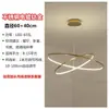 Lámpara de araña grande para sala de estar dúplex, Acero inoxidable Lujo ligero Minimalista Villa Apartamento tipo loft, Luz circular para hueco de escalera dúplex