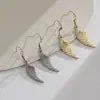 Pendientes Colgantes de Alas de Ángel Retro de Comercio Exterior Transfronterizo Pendientes Cortados de Acero Inoxidable Versátiles de Personalidad para Mujer Listos para la Venta