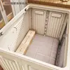 Caja de Almacenamiento de Ropa, Gran Capacidad, Organizador Doméstico Extra Grande con Tapa abatible, Ruedas y Diseño Plegable para Guardar Ropa y Colchas