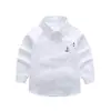Camisa de Manga Comprida para Meninos, Novo Modelo de Outono, Venda Direta da Fábrica para Crianças Pequenas, Camisa Casual de Primavera e Outono, Camisa de Manga Comprida Infantil