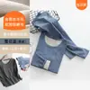 Traje de Ropa Interior Térmica de Doble Color de Terciopelo con Cuello Redondo en V para Hombre y Mujer Otoño/Invierno Ropa y Pantalones de Otoño Alta Elasticidad Calor Rápido