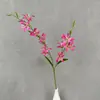 Orquídea artificial de dos puntas decoración del hogar accesorios para fotografía de bodas arreglo de flores artificiales decoración de pared de flores flores artificiales