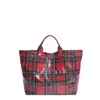 Bolso de Mano para Carta Transfronteriza 2026 Modelo Nuevo Transparente Simple Gran Capacidad Bolso de Mano Retro Cuadros Bolso de Mujer