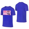 Algodão Transfronteiriço t Rosa Americano Charlie Kirk Camiseta Masculina Feminina Casual Gola Redonda Manga Curta