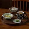 Juego de Taza con Platillo para Servir Individual Japonés Tazón de Arroz Tazón de Sopa para el Hogar Tazón de Ensalada Vajilla de Nicho Tazas al por Mayor Tazón para Fideos