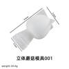 Zimbo diy gota de cristal goma herramienta de molienda de yeso para aromaterapia hongo tridimensional colgante de joyería molde de silicona
