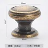 Maçaneta de Porta de Armário de Bronze Liga de Zinco Gaveta de Guarda-Roupa Moderna Simples Retrô Europeia Americana Antiga Maçaneta de Porta