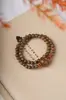 Pulsera de Madera de Sándalo Verde Natural con Cuentas de Arroz de Doble Círculo, Calabaza y Loto para DIY, para Hombres y Mujeres, Pulsera de Cuentas de Oración al por Mayor