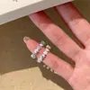 Anel de estrela estilo coreano para mulheres, brilhante e requintado, luxo leve, estilo ins, tema floresta, fresco e simples, anel aberto ajustável, anel único para o dedo indicador
