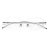 Nuevas Gafas para Miopía Terminadas Sin Marco Elegante Estilo Coreano Montura Fina de Metal Gafas Planas Anti-Luz Azul Venta al por Mayor