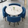 Mesa de comedor plegable para el hogar, mesa de comedor para apartamentos pequeños, mesa de negociación y silla combinadas para el piso de la tienda, mesa redonda de recepción