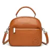 Comércio Exterior 2024 Novo Estilo Simples Bolsa Feminina de Couro Macio Bolsa de Mão Moda Pequena Quadrada Bolsa de Ombro Transversal de Couro Bovino