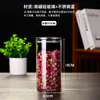 Potes de Vidro Transparente para Armazenamento com Tampas de Aço Inoxidável, Potes Selados para Armazenar Grãos, Doces e Chá de Flores, Disponíveis em Vários Tamanhos, Venda Direta
