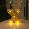 Luces de Letras LED Espejo Dorado Transfronterizas, Números, Inglés, Sorpresa Romántica de Propuesta, Luces Decorativas para Escena de Confesión