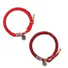 Pulsera de Cuerda Roja del Año Zodiacal de Zakiram 925 para Hombres y Mujeres, Tejida a Mano con Mantra de Seis Caracteres para Parejas, Regalo de Nicho