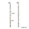 Pendientes de Borla de Zirconia Europeos y Americanos Moda Femenina Exquisitos Estilo Lujo Ligero Versátiles Cadena de Diamantes de Color Redonda Accesorios Pendientes Transfronterizos