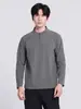 Camiseta de manga larga con cuello alto y media cremallera para hombre, polo casual cómodo para deportes al aire libre para mujer, compra al por mayor con logotipo personalizado