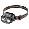 Lanterna de cabeça com sensor LED para exterior de alta intensidade, bateria de lítio de longa duração, luz especial para pesca noturna ao ar livre, iluminação montada na cabeça, lanterna