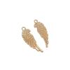 Color oro 14K estilo europeo y americano alas de águila colgante pluma colgante hecho a mano DIY accesorios para colgante de collar