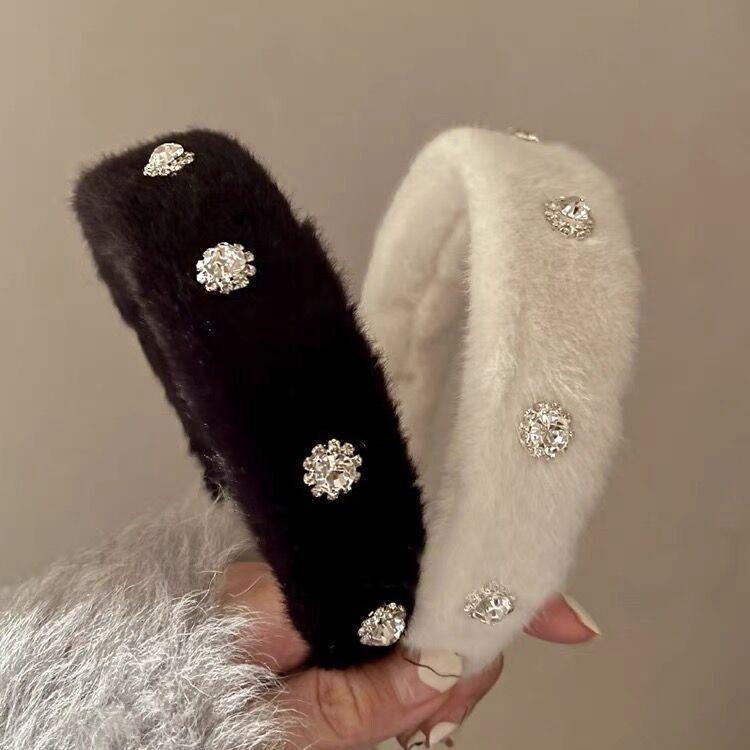 毛绒水钻发箍