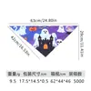 Nuevos Baberos para Mascotas de Halloween Fantasma Calabaza Pañuelos para Perros Disfraz Bufanda para Cuello de Gato Baberos para Perros