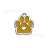 Placa de identificación para perro con huella de pata brillante de aleación, Personalizable con grabado, Etiqueta de identificación para mascotas anti-pérdida, Etiqueta para mascotas DIY, Suministro transfronterizo