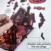 Decoraciones de Halloween creativas calabaza fantasma pegatinas de vidrio feliz halloween araña casa embrujada pegatinas electrostáticas