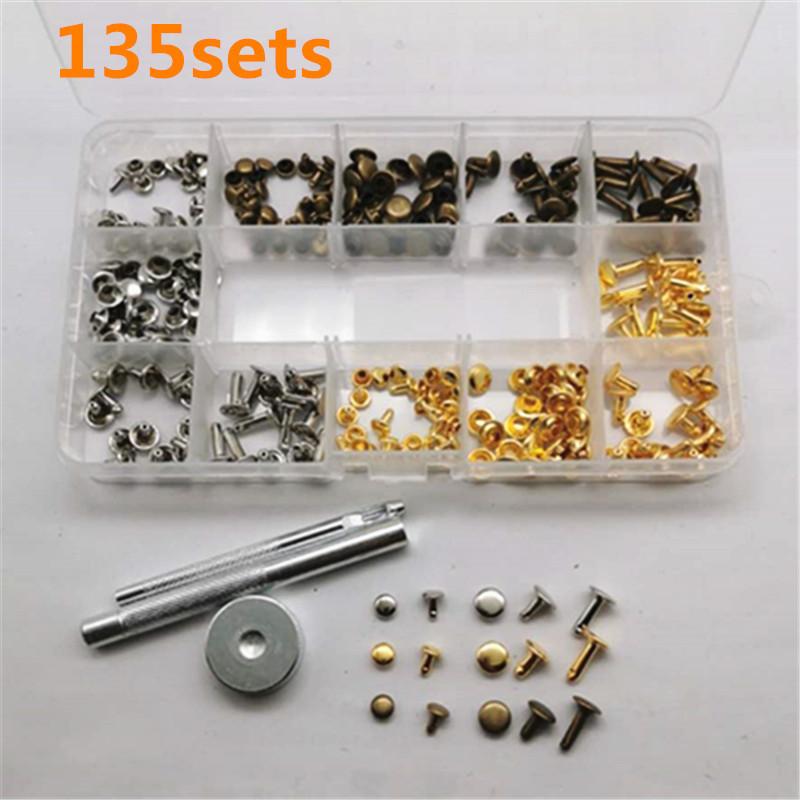 135套3尺寸3色双面铆钉1