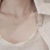 Collar de espina de pescado de plata 925 bañado en Zhen Rong, versión coreana de la sencilla y generosa cadena de clavícula Mori para mujeres de una generación de cabello